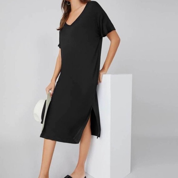 NEW SHEIN Basics Split Hem Dress - Picture 4 of 5
